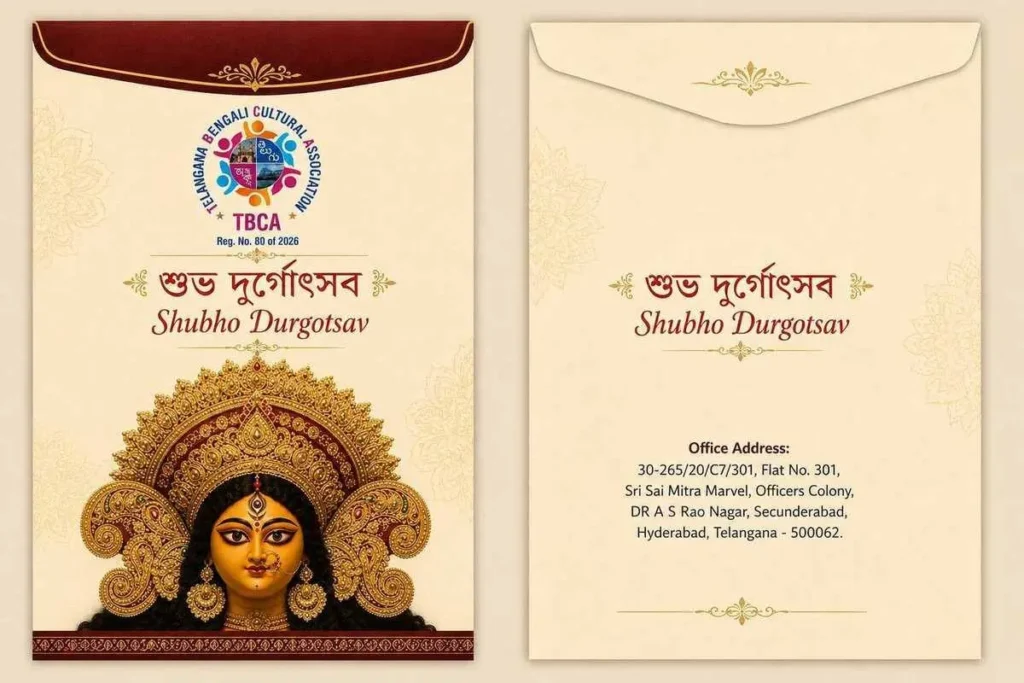 durga puja envelope card
